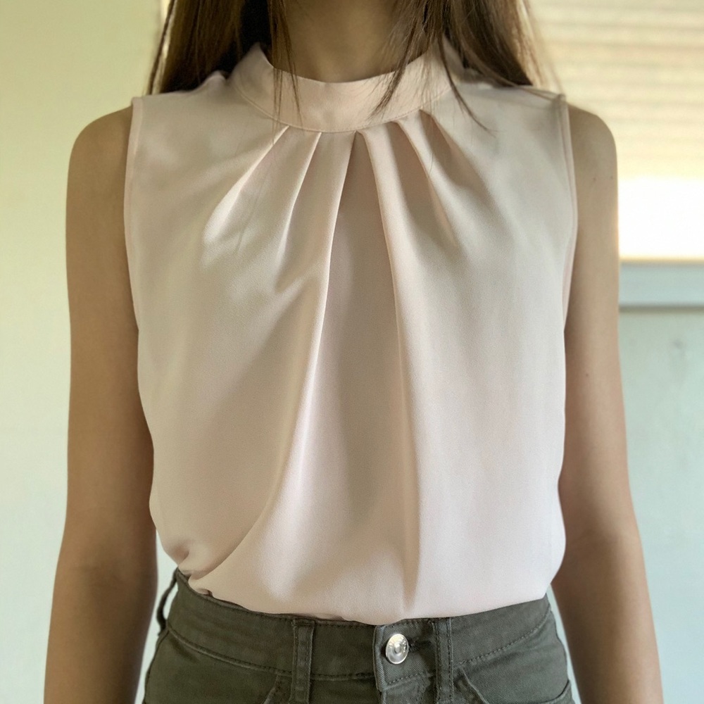 Forever 21 Blush Pink Sleeveless Blouse